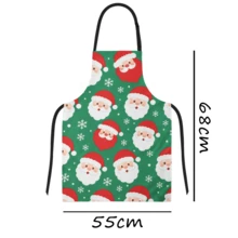 1 pièce de tablier personnalisable, fournitures de cuisine, mobilier essentiel, convient pour la fête des pères, la fête des mères, Halloween, Noël, la veille de Noël, la Saint-Valentin, les anniversaires, les anniversaires personnalisés, convient pour l'hiver et l'automne - Personnalisation du texte à télécharger - Père Noël