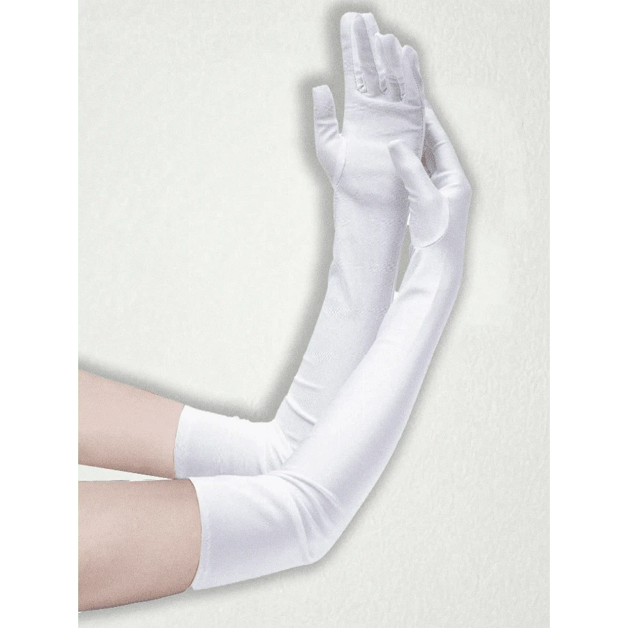 1 Pair Long Gloves Women Satin Gloves 21" Long Gloves For Women Fancy Opera Gloves Elbow Lenth Gloves Costume