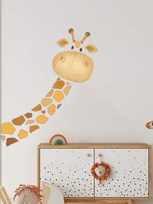 1/2 piezas Pegatinas de pared de jirafa coloridas y lindas, pegatinas de decoración para habitación de niños, pegatinas para puertas, uso en múltiples escenarios, pintura caprichosa - Multicolor - Ver 6