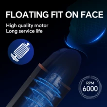 GERTZY 1pc Portable USB-C Rechargeable Electric Shaver For Men, Equipped With Precision Blades, Cleaning Brush And Convenient Carrying Design, Black Compact Body, Stylish And Compact Design Can Be Easily Placed In Your Travel Bag Or Shaving Kit, Ideal Choice For Easy Trimming Anytime, Anywhere - Multicolor - View 6