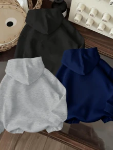 3pcs Tween Boy Funny Graphic Fleece Sweatshirt Set, Warm & Comfortable For Autumn/Winter - Grey - View 5