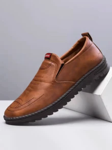 Zapatos Formales Informales Y De Negocios Versátiles,Mocasines de conducción casuales para hombres con parte superior de doble capa, Zapatos casuales de moda para hombre.Mocasines Suaves Sin Cordones Para Hombre Exclusivos De La Marca,estilo de deslizamiento para primavera/verano, zapatos suaves y cómodos - Marrón - Ver 12