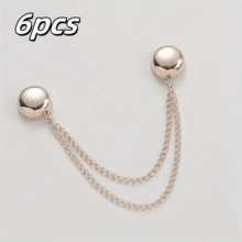 2/4/6/8/10pcs Multi-Functional Magnetic Clips, New Magnetic Clips, Strong Magnetic Scarf Clips With Chain, Shirt Clips, Fashion Accessories For Tightening T-Shirt Hem, Neckline Hem And Pant Hem, Halloween Decor