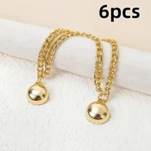 2/4/6/8/10pcs Multi-Functional Magnetic Clips, New Magnetic Clips, Strong Magnetic Scarf Clips With Chain, Shirt Clips, Fashion Accessories For Tightening T-Shirt Hem, Neckline Hem And Pant Hem, Halloween Decor