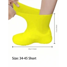 1 Pair Rubber Rain Boot Covers, Silicone Waterproof Shoe Covers, Reusable Slip-Resistant Shoe Protectors For Rainy Days For School,Office,Household,Travel
