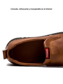 Zapatos Formales Informales Y De Negocios Versátiles,Mocasines de conducción casuales para hombres con parte superior de doble capa, Zapatos casuales de moda para hombre.Mocasines Suaves Sin Cordones Para Hombre Exclusivos De La Marca,estilo de deslizamiento para primavera/verano, zapatos suaves y cómodos - Marrón - Ver 9