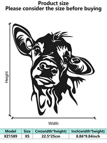 1 peça de arte de parede de vaca de metal para pendurar, decoração de parede de vaca preta, placa para casa, adequada para decoração de parede de cozinha de fazenda em cafeterias, decoração de parede clássica e aconchegante de animal de metal, escultura suspensa para ambientes internos/externos, presente perfeito para inauguração de casa