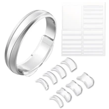 KLONKEE 8 piezas de ajustador de anillos con 1 pieza de almohadilla ajustable DIY, estilos de corazón y regulares, protector de anillo invisible, unisex, se ajusta a anillos de 2-8 mm de ancho - Multicolor - Ver 2