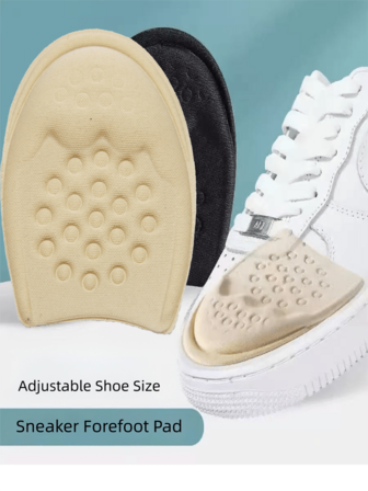 3 Pairs Reusable Forefoot Pads - Unisex Comfortable Insoles For Sports, Standing All Day, Anti-Slip Toe Pads, Massage Forefoot Pads, Foot Pain Relief, Shoe Size Reducer, Suitable For High Heels, Sneakers, Casual Shoes, Loafers, Skate Shoes, Solid Color Casual Basic Style, Suitable For Sports, Outdoor, Commuting, Office, Gym, School, Holiday, All Seasons Globally