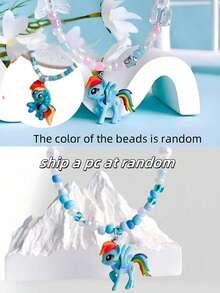MY LITTLE PONY 1 件可爱卡通串珠项链 - 人物吊坠、感恩节、圣诞节、生日、万圣节装饰创意礼物、婚礼回礼、动漫爱好者、适合派对礼物的家居装饰、家居、派对用品、情人节礼物、生日装饰和礼物
