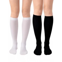 1/2/3 Pairs Velvet Over-The-Knee Socks, Slimming Mid-Calf Socks, Decorative Thigh High Socks, Outdoor High Tube Socks, JK School Girl Style, Sports Socks, Suitable For Daily Wear All Year Round - Velvet Knee-high Socks - 查看 8