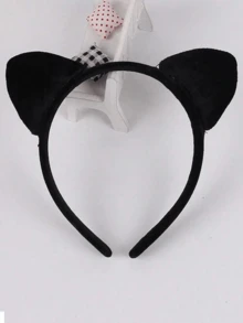 1pc Leopard Print Cat Ear Headband Costume Hair Accessory, Christmas/New Year Gift Halloween