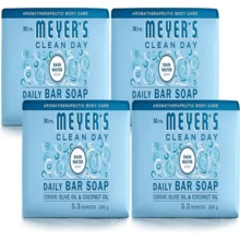 MRS MEYER'S CLEAN DAY Bar Soap, Use As Body Wash Or Hand Soap, Made With Essential Oils, Rain Water, 53 Oz, 1 Bar - MàuE - Xem 1