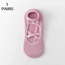 4 双女士防滑瑜伽袜 - 专业抓地力，适合跑步、健身、普拉提、芭蕾和自由体操 - 多种颜色（黑色、粉色、灰色） - 带足弓支撑和脚踝垫 - 送给舞者和健身爱好者的理想礼物，训练必备 - 耐用材质 - 彩色 - 查看 13