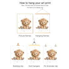 3pcs/Set Modern Canvas Posters, Children's Room Wall Decor Paintings, Room Decoration, Bedroom And Playroom Home Decor - Lion, Elephant, Giraffe, Plush Animal Pattern, Small Animal Pattern, Playroom Decor, Cute And Fun, Minimalist Style, With Or Without Frame, Room Decoration, Home Decor, College Dorm Apartment Decor, Hotel, Home, Living Room, Bedroom, Bathroom And Office Wall Decor Gift - Multicolor - View 7