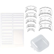 KLONKEE 8 piezas de ajustador de anillos con 1 pieza de almohadilla ajustable DIY, estilos de corazón y regulares, protector de anillo invisible, unisex, se ajusta a anillos de 2-8 mm de ancho - Multicolor - Ver 15