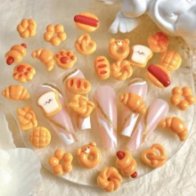 15/30/50 miếng hỗn hợp nghệ thuật làm móng tay bằng nhựa hoạt hình bánh quy, món tráng miệng ngọt ngào, bánh rán, kem, trà chiều, trang sức nghệ thuật làm móng - Bánh quy tráng miệng mini Kawaii - Xem 2