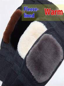 Ein Paar dicke und lange Haare Knieschoner für den Winter, Kälteschutz und Gelenkschutz für Beine für Männer und Frauen, geeignet für Outdoor-Aktivitäten, Radfahren, Skifahren