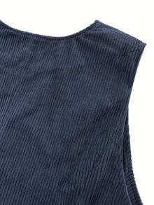 大码男士西装背心，宽松无袖 V 领纽扣，商务、社交、旅行、休闲