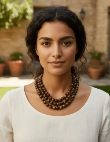 Piedra natural ojo de tigre bola lisa para bisutería, cuentas redondas para elaboración de pulseras, collares, joyería artesanal y accesorios, decoración esotérica, materiales para manualidades, amuletos energéticos y regalos personalizados. - 1 tira - Ver 5