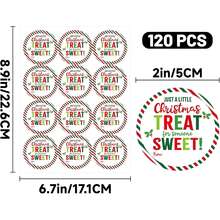 30 Piezas de Etiquetas de Regalo de Navidad - Pegatinas Redondas de 2 Pulgadas para Tarjetas de Navidad, Sellos de Sobres, Adornos (Rojo y Verde)