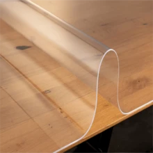 1pc High Quality 1mm Thick Transparent PVC Tablecloth - Scratch-Resistant, Heat-Resistant, Easy To Clean, Suitable For Home, Hotel, Restaurant And Cafe Tables, Minimalist And Fashionable Design - White - View 4