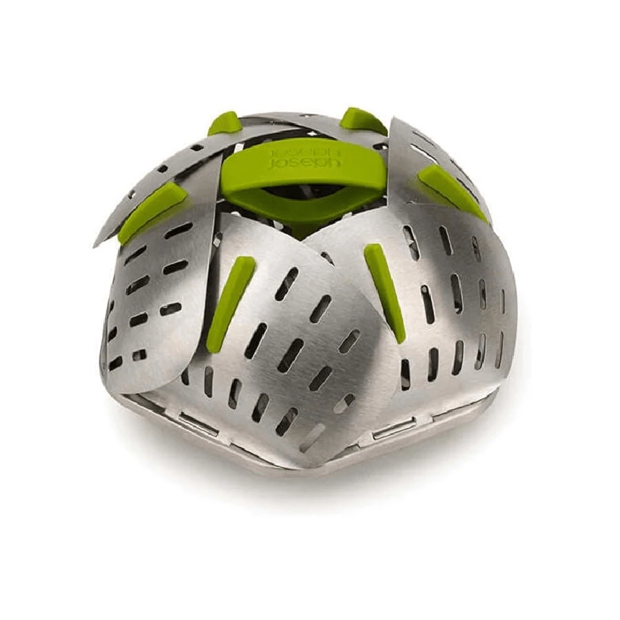 Joseph Joseph Bloom Folding Steamer Basket For Vegetables, Expandable For Various Pans, Compact Storage - Green - ColorB - 查看 1