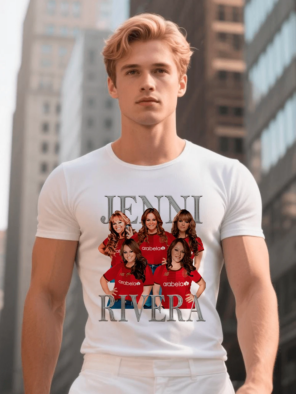 Playera 100% Algodón Peinado Cuello Redondo Modelo Jenni Equipos Rivera De Futbol Toluca Mexico, Unisex, Comodo - Blanco - Ver 1