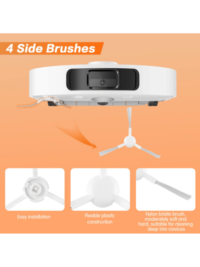 18 Piece Xiao Mi Robot Stofzuiger X20+ X20 Plus Accessories Replacement Parts: Dust Bag, Mop Pad, Main Brush/Side Brush, HEPA Filter. view 5