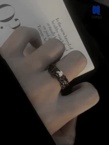 Anel ajustável aberto preto e branco com sol e lua, material de cobre, adequado para homens e casais, diário, festa, feriado, viagem, aniversário, feriado, presente de aniversário