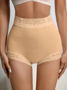 1pc Women's High Waist Slimming Shaping Pants, Tummy Control, Suitable For Multiple Occasions - Camel - View 5