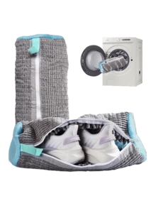 Shoe Washing Machine Bag – 2PCS Reusable Laundry Shoe Bag For Washer & Dryer – Zipper Plush Sneaker Cleaning Bag For Shoes, Gym, Tennis, Boots & Delicate Footwear - Multicolor - View 2