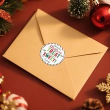 30 Piezas de Etiquetas de Regalo de Navidad - Pegatinas Redondas de 2 Pulgadas para Tarjetas de Navidad, Sellos de Sobres, Adornos (Rojo y Verde)