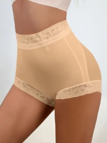 1pc Women's High Waist Slimming Shaping Pants, Tummy Control, Suitable For Multiple Occasions - Camel - View 7