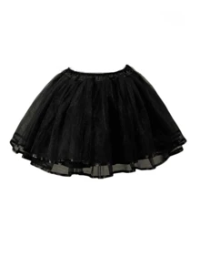 White Black Lolita Cute Boneless Puffy Skirt Cosplay Underskirt Women Petticoats Tutu Dress With Satin Ribbon Halloween Fall Clothes For Women