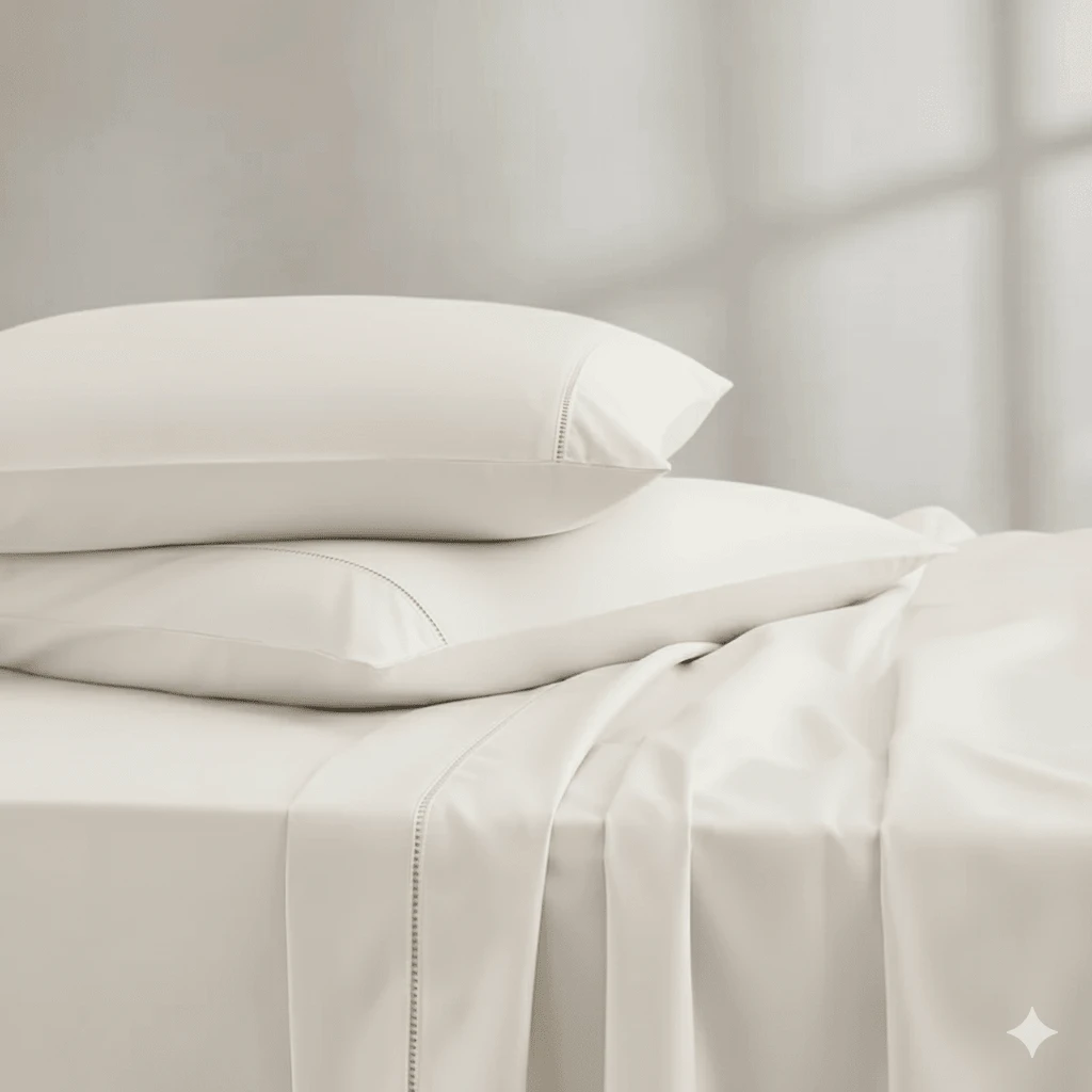 400 Thread Count Bedding Set With Elastic Band, Hotel Standard, All Sizes - Blanco - Ver 1