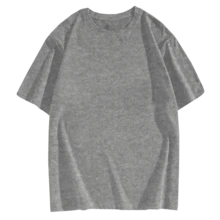 Kit 3 Camiseta Básica Lisa Leve Casual Verão Outono Primavera Versátil - Preto/Cinza/Creme - Visão 4