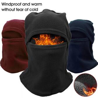 Thermal Lined Face Mask, Outdoor Sports Neck Warmer Gaiter, Windproof Cycling Balaclava, Autumn/Winter
