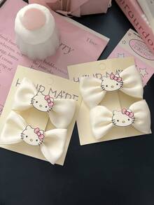 2pcs/4pcs/6pcs/10pcs Sanrio Hello Kitty Cartoon Kids Cute Pink Hello Kitty Hair Clips And Headbands, Suitable For Gifts And Daily Wear (Some Accessories Randomly Shipped) - Multicolor - View 3