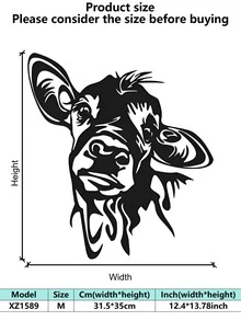 1 peça de arte de parede de vaca de metal para pendurar, decoração de parede de vaca preta, placa para casa, adequada para decoração de parede de cozinha de fazenda em cafeterias, decoração de parede clássica e aconchegante de animal de metal, escultura suspensa para ambientes internos/externos, presente perfeito para inauguração de casa