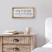 1 件无框复古极简主义《把它交给上帝然后去睡觉》帆布海报，基督教墙饰，卧室墙面装饰，圣经经文，墙面装饰海报印刷艺术品，适合主卧、客厅，艺术品墙画作为礼物 - 黑與白 - 查看 18
