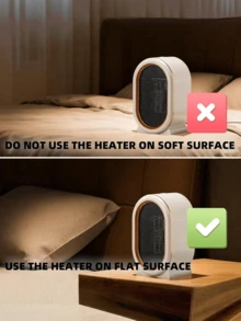 1 Peça Aquecedor Elétrico Portátil, Aquecedor de Baixo Consumo de Energia, Aquecedor de Ambiente, Aquecedor Elétrico PTC de Aquecimento Rápido, Aquecedor de Espaço Pequeno para Escritório, Dormitório, Quarto, com Proteção Contra Superaquecimento e Interruptor Anti-Tombamento, Aquecedor de Espaço Portátil, Presentes de Natal, Presentes para Homens/Mulheres, Presente do Dia dos Namorados - Entrada do tipo CE C (220-240V) - Visão 8