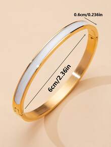 O brățară de damă din oțel inoxidabil placată cu aur de 18K, minimalistă și elegantă, cu picături, poate fi purtată singură sau în perechi, nu se decolorează, potrivită pentru purtare zilnică, sărbători și petreceri, fiind bijuteria perfectă pentru cadou.