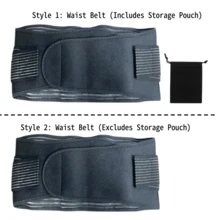 男女通用束腰带，绷带式塑形腰带，长款腰腹带，腹部塑形腰带，支撑腰带，缓解椎间盘突出、坐骨神经痛、脊柱侧弯等问题引起的下背部疼痛 - 黑色 - 查看 7