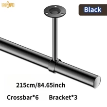 多功能螺纹组合式衣杆，可作窗帘杆、晾衣架、衣柜挂杆、浴室挂杆、厨房挂杆，适用于浴室、卫生间、阳台、窗户、衣柜等多种场景。 - 彩色 - 查看 23