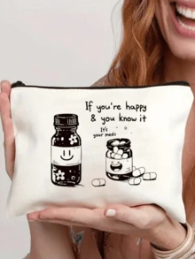 Neue tragbare Aufbewahrungstasche - Mini Kosmetiktasche, Kulturbeutel, Erste-Hilfe-Set, Reiseaccessoires, tragbare Reise-Kulturtasche mit Reißverschluss, Strand-Kulturtasche, bedruckte Aufbewahrungstasche, Datenkabel-Aufbewahrungstasche, der Luftfahrtstandard-konformen Kosmetiktasche; kann Medikamente, Erste-Hilfe-Artikel usw. aufbewahren.