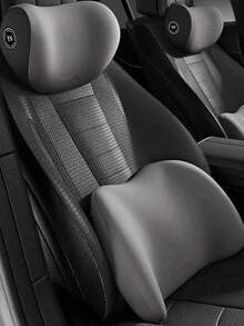 1 Set Of Headrest And Backrest Kit For Car Seats, Relieving Discomfort In The Lower Back And Neck, Essential For Long-Term Driving, Upgraded Comfort In Autumn And Winter, Ergonomic Fit Design, High-Density Sponge Filling, Comfortable Long-Distance Driving, Including 1 Headrest +1 Backrest - Headrest + Backrest - View 11