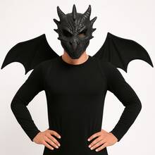 Black Bat Wings Harness Costume – Gothic Vampire Demon Dragon Angel Bat Wing Harness With Moldable Wire And Comfortable Elastic Straps, Unisex Strap-On Cosplay Accessory For Halloween Party, Masquerade, Theater Performance, Festival Dress Up, Role Play, Dark Angel Vampire Demon Cosplay, Fun Gothic Outfit For Adults & Teens, One Size Fits Most, Unique Gift Idea For Halloween, Christmas, Easter, New Year, Cosplay Festival, Costume Parties And Holiday Celebrations - 預設 - 查看 7