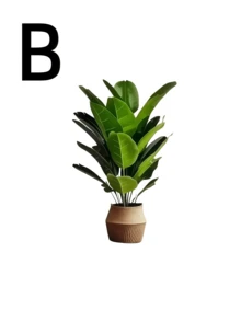 一套四件，包含48株大叶仿真植物。适合户外使用——宽叶热带雨林装饰树，全年室内外盆栽，适用于婚礼、酒店、花园、庭院等北欧风格场合。 - 彩色 - 查看 11