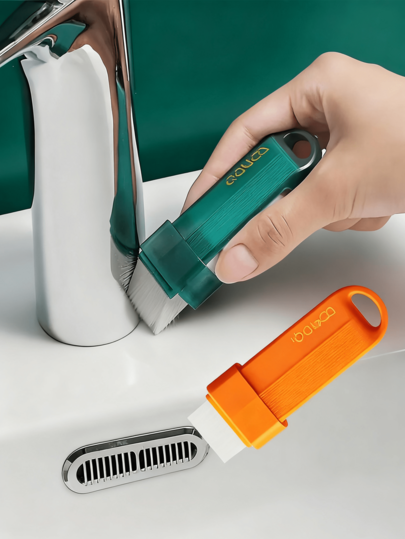 Este cepillo de limpieza multiusos está hecho de goma y tiene un mango ergonómico con un orificio para colgar. Es una herramienta de limpieza potente para cocinas, baños, duchas, bañeras, hornos, y estufas